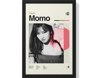 TWICE MOMO Premium Gerahmtes Vertikales Poster Wohnkultur - Midcentury Modern Kpop