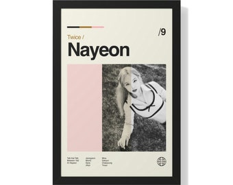 TWICE NAYEON Premium Gerahmtes Vertikales Poster Wohnkultur - Midcentury Modern Kpop