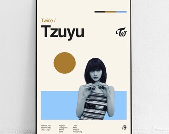 TWICE TZUYU Poster - Midcentury Modern ästhetisches Geschenk