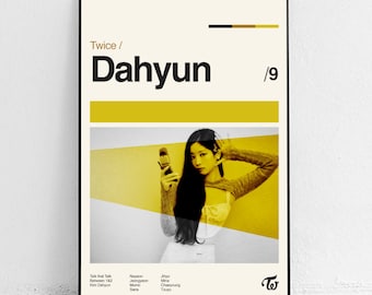 TWICE DAHYUN Poster - Midcentury Modern ästhetisches Geschenk