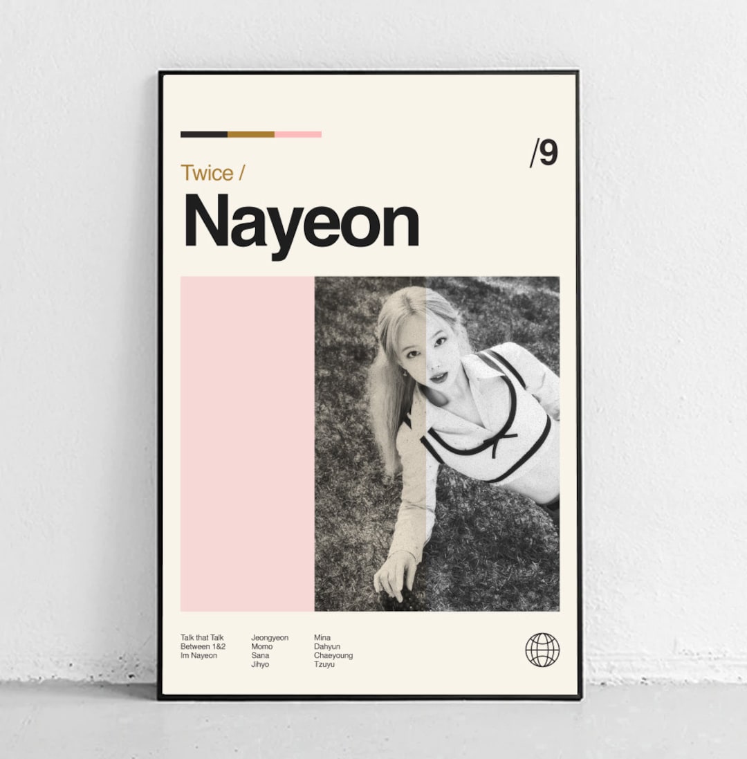 Twice Nayeon Poster Midcentury Modern Aesthetic Gift Etsy