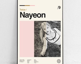 TWICE NAYEON Poster - Midcentury Modern ästhetisches Geschenk