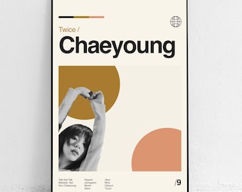 TWICE CHAEYOUNG Poster - Midcentury Modern ästhetisches Geschenk