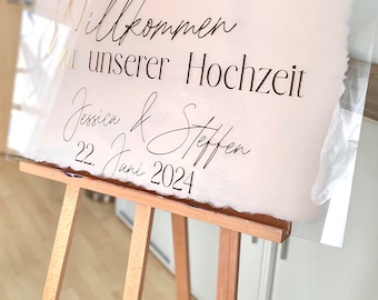 Acryl Willkommensschild Hochzeit