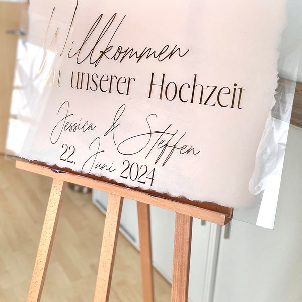 Acryl Willkommensschild Hochzeit