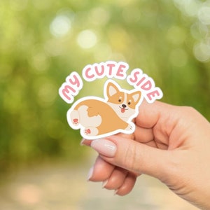 Cute Corgi Stickers, Cute Stickers, Dog Sticker, Puppy Stickers, Kiss-Cut Stickers, Cute Sticker, Stickers, Fun Sticker, Laptop Sticker