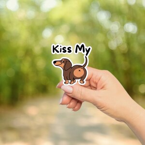 Cute Dog Kiss-Cut Stickers, Cute Stickers, Bear Stickers, Animal Sticker, Fun Sticker, Laptop Sticker, Humor Sticker, Adult Humor, Stickers