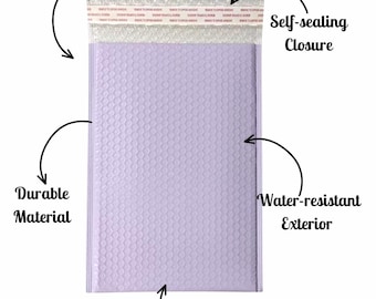 6x9 Bubble Mailers – Padded Poly Envelopes, Self-Sealing Waterproof Shipping Bags – 25/50/100 Pack