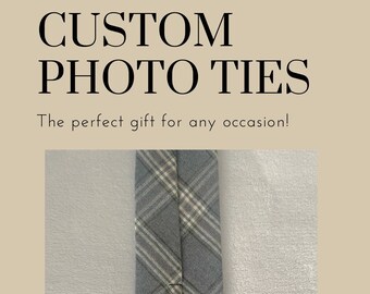 Custom Photo Tie, Photo Tie, Photo tie gift, Sentimental gift, Men's custom photo tie, Gift for fathers, Groomsmen gift, Missionary gift,