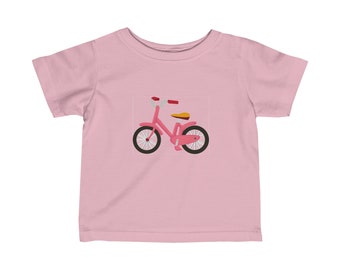 camiseta de jersey de bicicleta rosa para niños