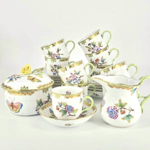 Coffee service for 12 people Herend Queen Victoria Roccaille