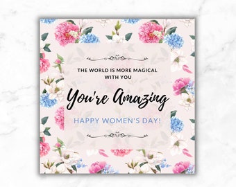 8 March Women Day Happy Womens Day Gift Tag Printable International Womens Day Message to Employees Happy International Women's day Teacher