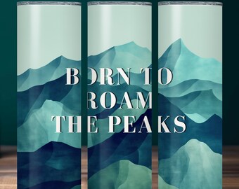 Mountain Tumbler Wrap PNG, Mountain Climber 20oz Sublimation Tumbler Design, Trekker Dad Tumbler PNG Outdoor Hiking Tumbler Template Digital