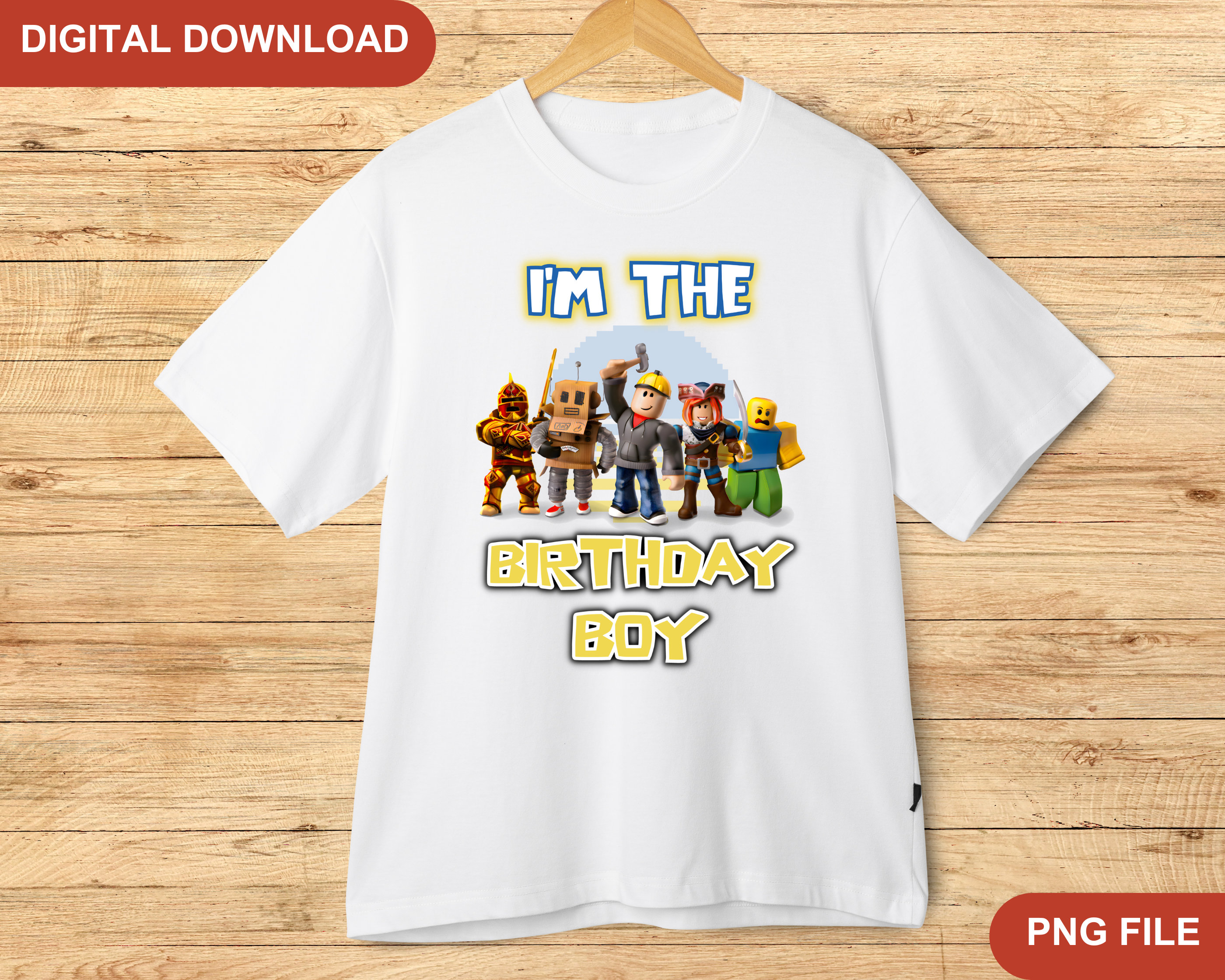 Roblox Birthday Party T Shirt for Boy Birthday Roblox PNG Etsy