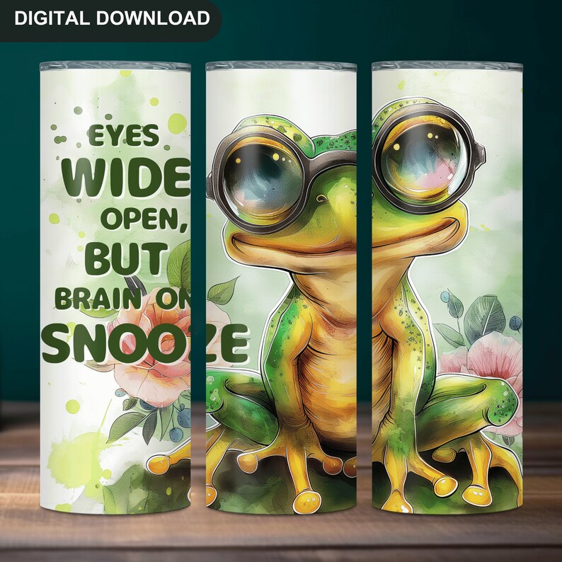 Funny Frog Tumbler Wrap PNG, Student Life 20oz Tumbler Sublimation ...