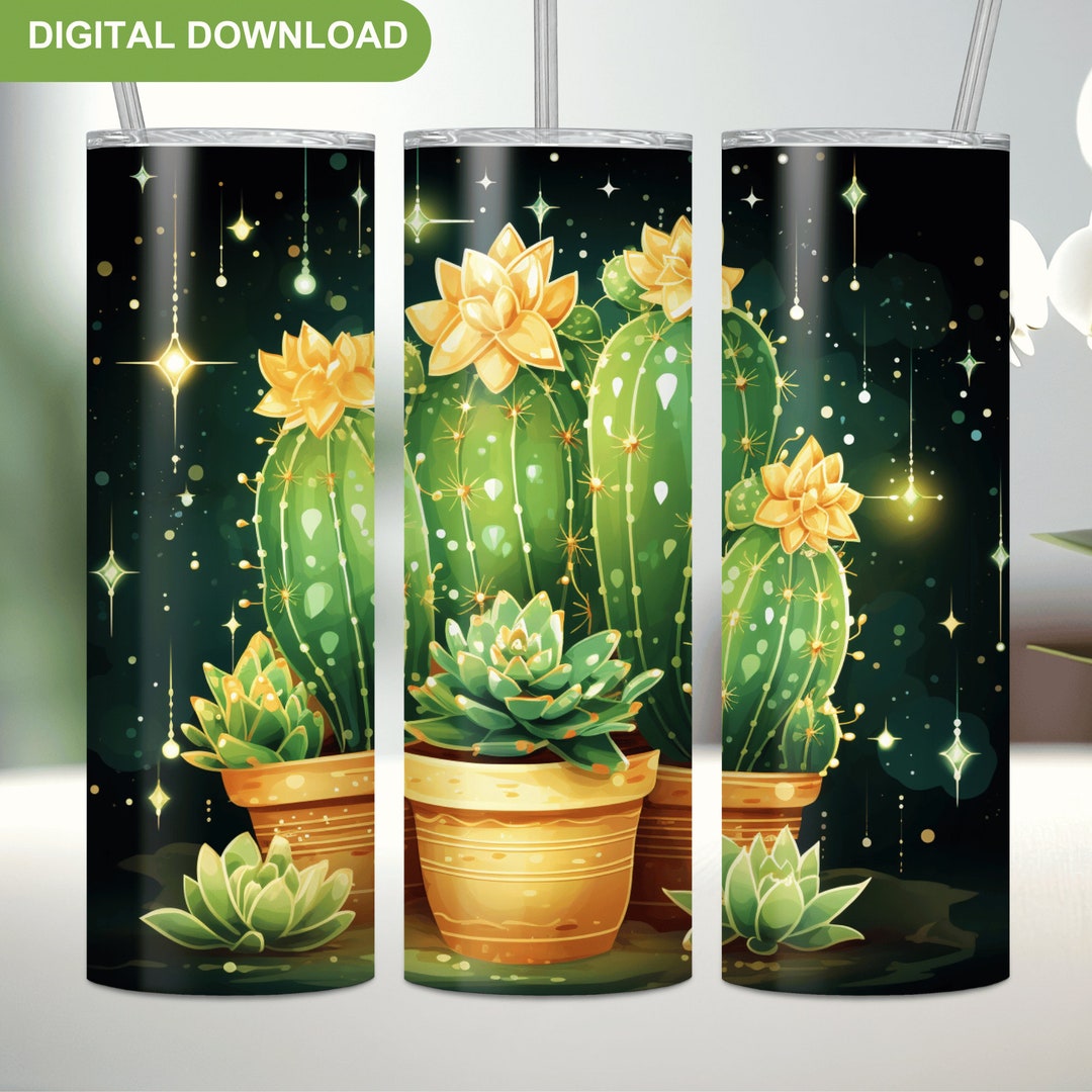 Plant Mom Sublimation Tumbler PNG, Succulent 20 Oz Skinny Tumbler Wrap ...
