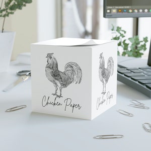 Chicken Paper Note Cube
