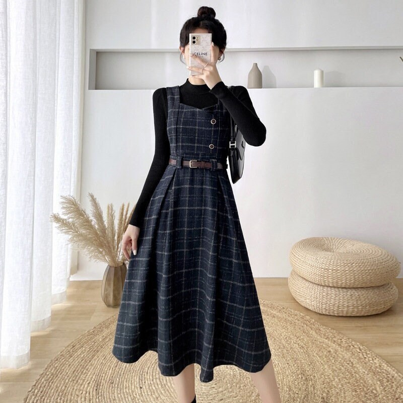 Tweed Midi Dress - Etsy Tweed Midi Dress - Etsy