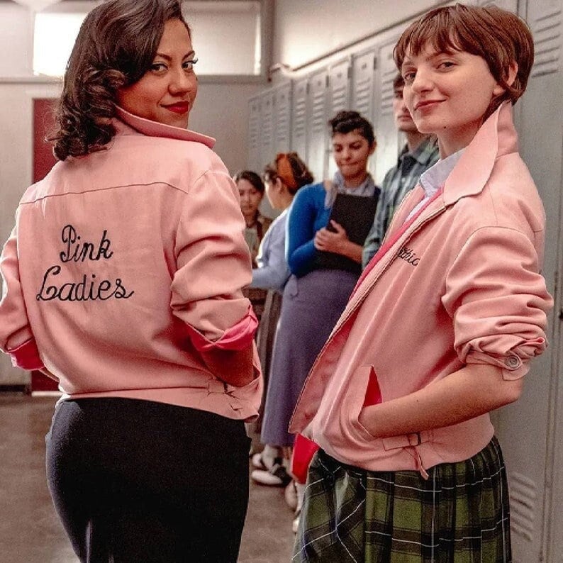 Grease Rise of the Pink Ladies Jacket Ladies Pink Grease Etsy