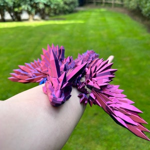 Articulated Crystal Wing Dragon 3D Printed High Quality Fine Print Multiple Options cinderwing3d