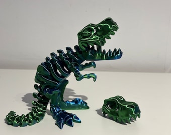 Articulated TREX T-REX Dino 3d Printed Moving Desk Toy High Quality Multiple Colours Options