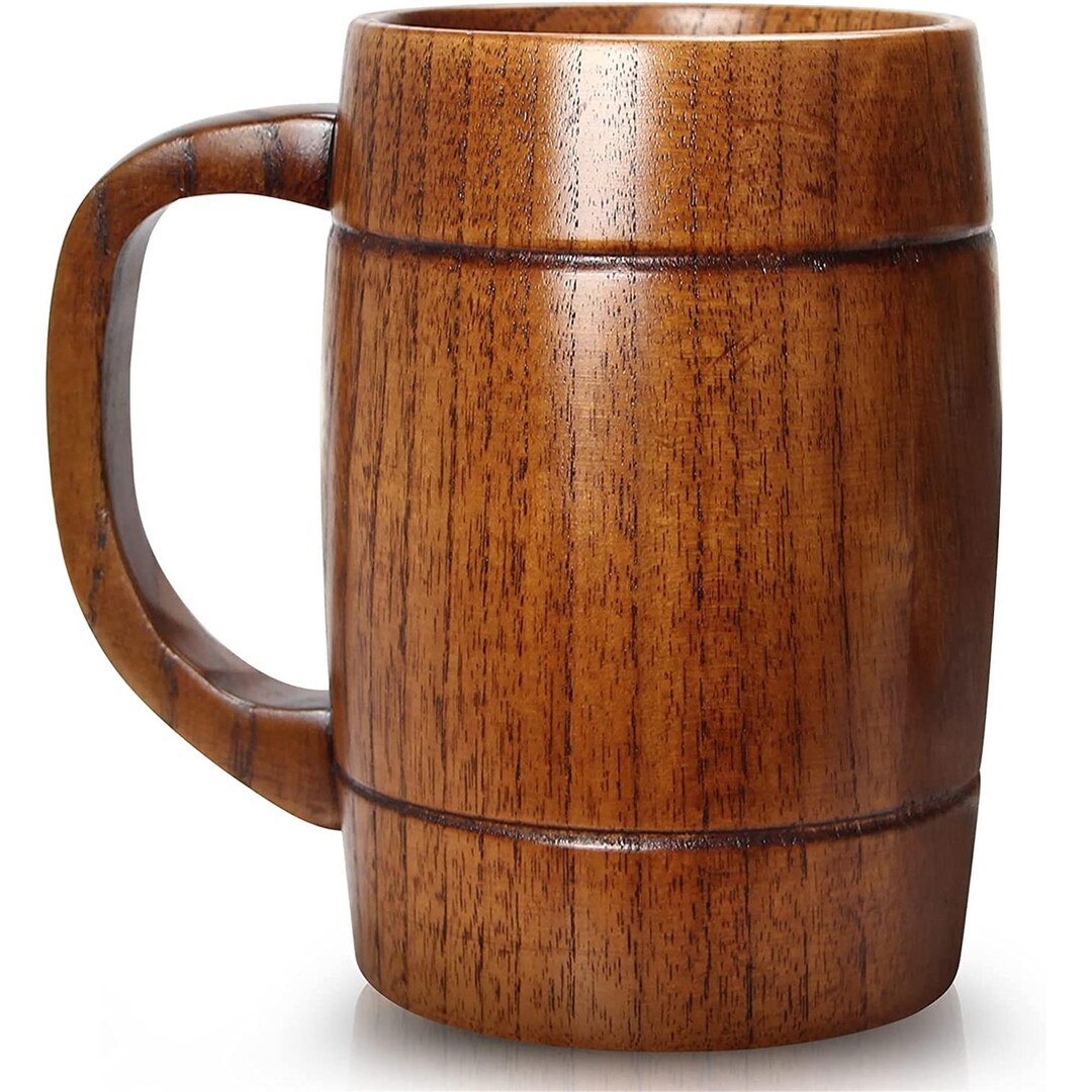 Large Wooden Beer Mug Best Wood Drinking Cup Wooden Tankard Etsy