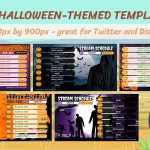 Halloween Weekly Stream Schedule Templates