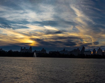 Digital Download Central Park Reservoir at Sunset Manhattan New York NYC