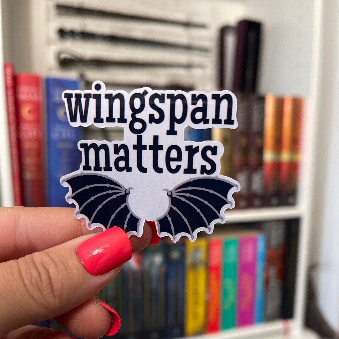 Wingspan Matters Sticker, Vinyl Sticker, Book Lover Sticker, Fantasy