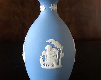 ウェッジウッド ブルー ジャスパーウェア ミニチュア花瓶