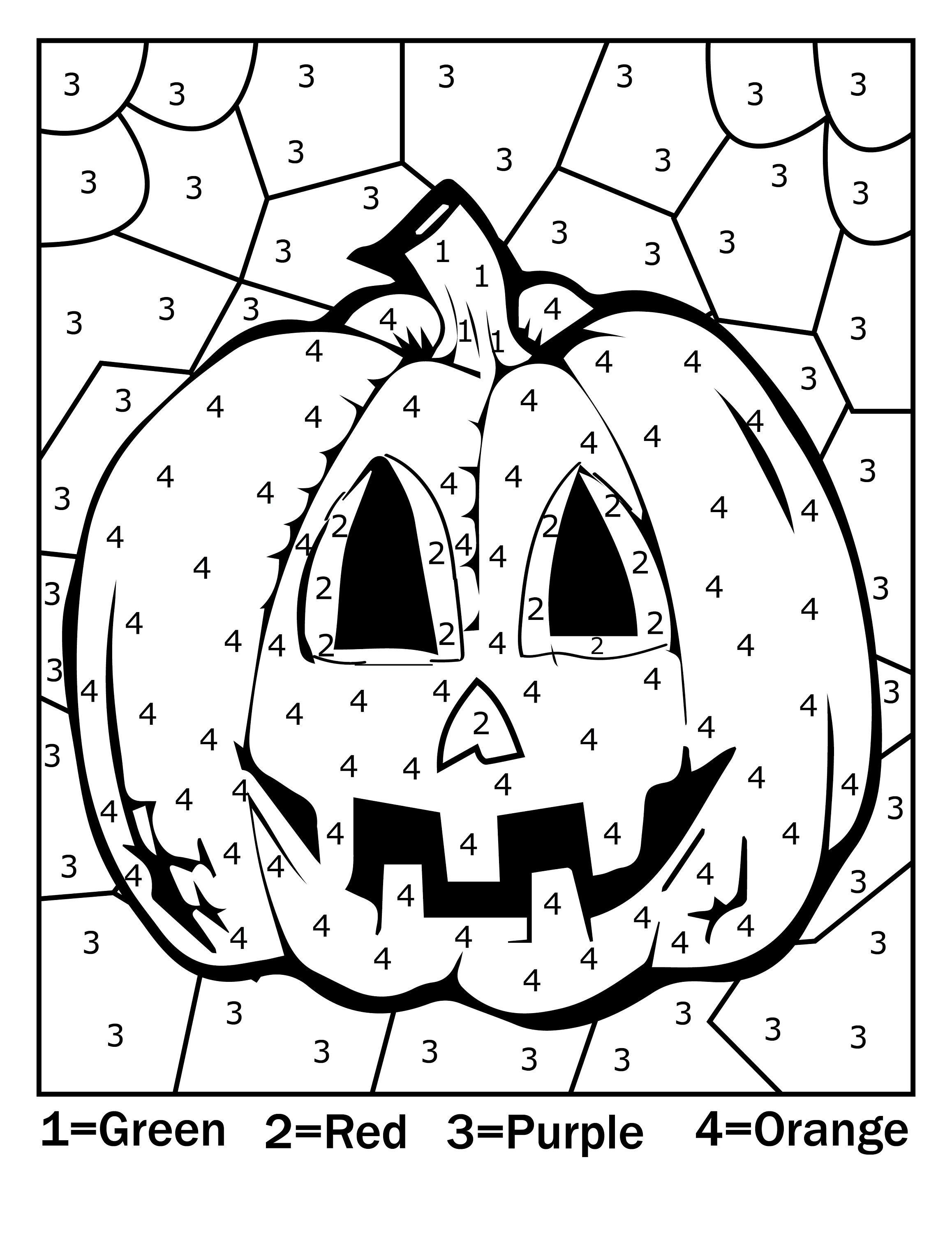 Halloween Color By Number
