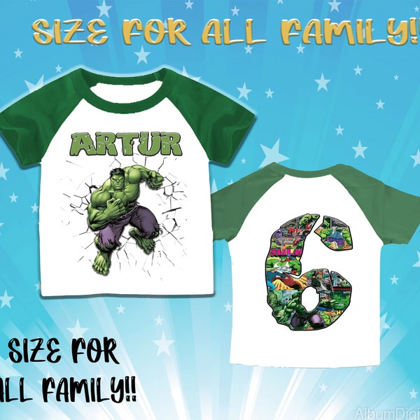 Hulk Birthday Shirt Matching Family Shirts, Available - Boy's Hulk Smash Birthday Shirt, Personalized Hulk Birthday Boy T-Shirt