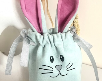Personalised Easter Bunny Bag / Easter egg hunt bag / Perosnalised bag / Child Easter present