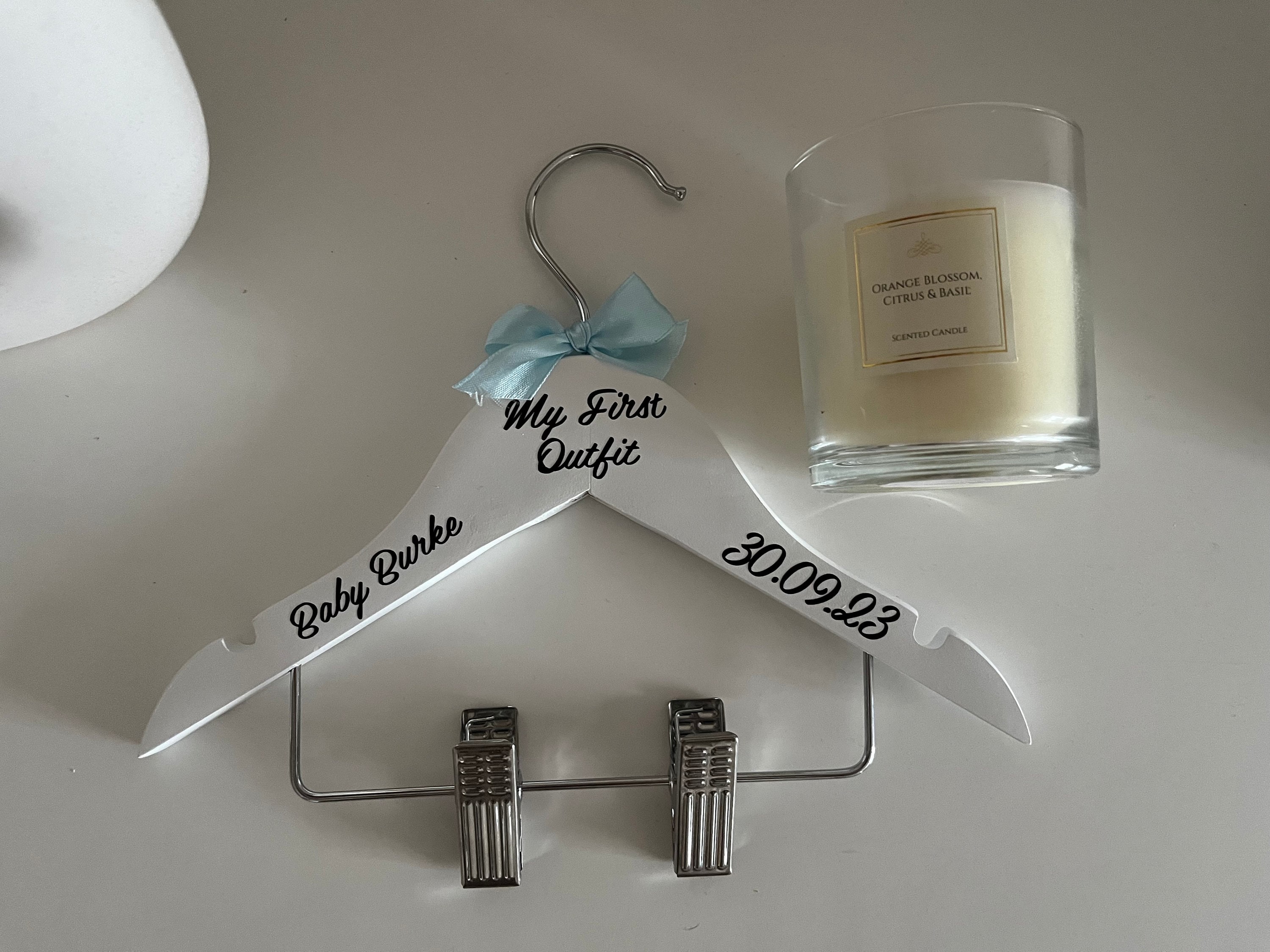 Baby Clothes Hanger - Baby Personalised Hanger - My First Outfit Hanger ...