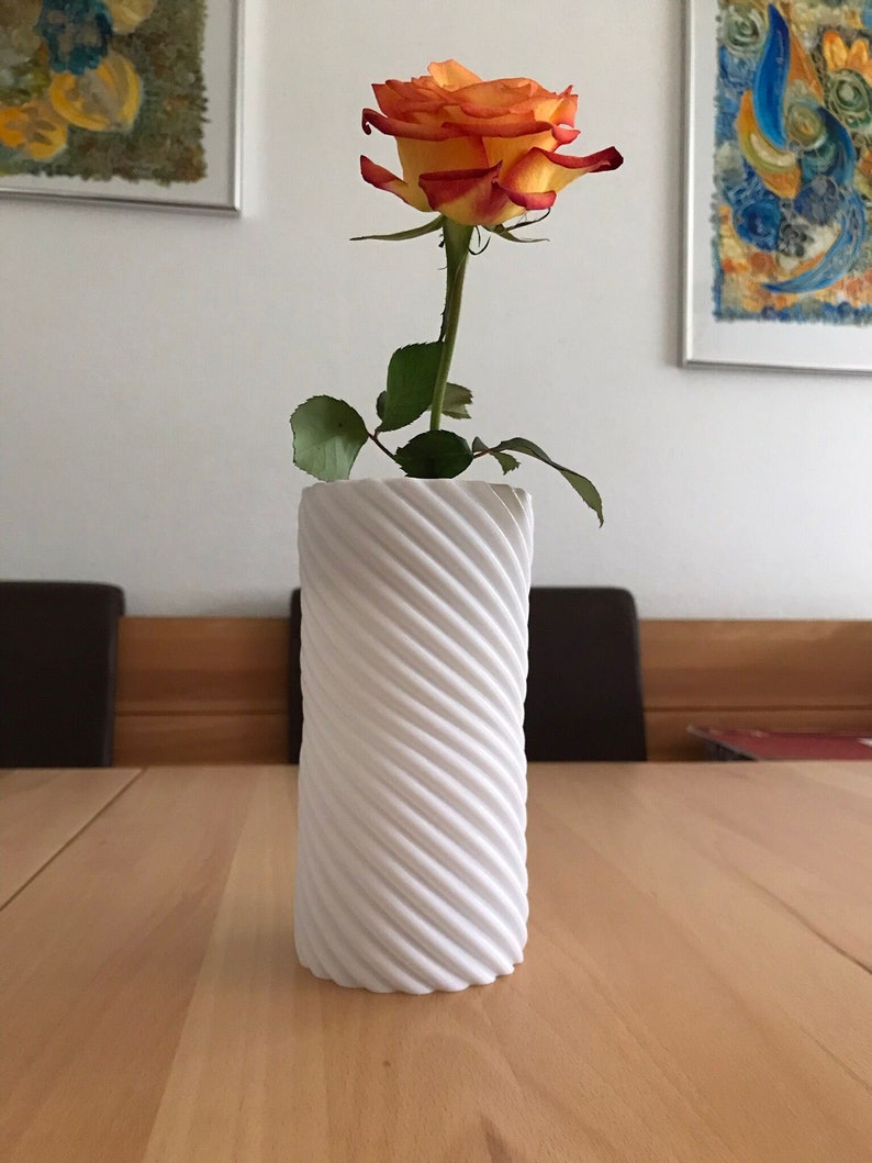 VASE Frieda upcycling DECO 3D printed vase minimalist design timeless colors 17 CM image 2