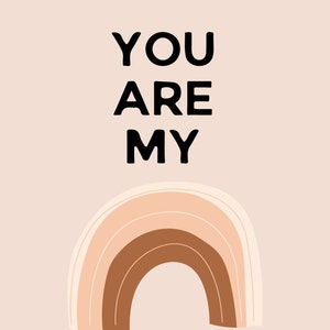 You Are My Sunshine Quote Print Design | Wall Art | Home Decor | Baby Shower Decor/Nursery Wall Art