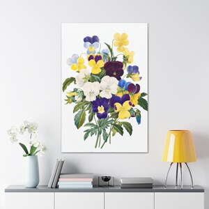 Bouquet of Pansies Canvas Print,Flower Canvas Print,Floral Canvas Print,Pansies Flower Print,Flower Canvas Wall Hanging,Flower Wall Art