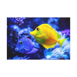 Ocean Fish Canvas Print,Tropical Fish Canvas Print,Aquarium Art Decor,Fish Underwater Canvas Print,Tropical Fish Wall Decor