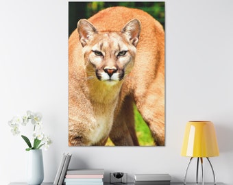 Cougar Canvas Print,Mountain Lion Canvas Print,Puma Canvas Print Wall Art,Wildlife Canvas Print,Cougar Animal Art,Cougar Canvas Wall Art