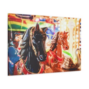 Carousel Horses Canvas Print,Horses on Merry Go Round Canvas Print,Nursery Decor,Canvas Print Carousel Horses,Canvas Print Merry Go Round