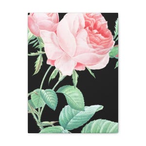 Pink Rose Canvas Wall Art,Pink Rose Print, Wall Art Canvas Floral,Floral Wall Art Canvas,Pink Rose Wall Art,Pink Rose Canvas Wall Hanging