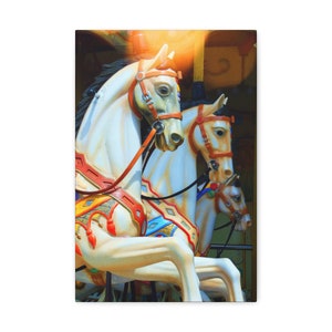 Carousel Horses Canvas Print,Horses on Merry Go Round Canvas Print,Nursery Decor,Canvas Print Carousel Horses,Canvas Print Merry Go Round