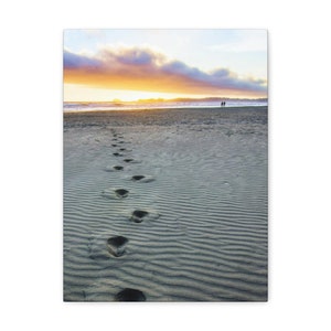 Footprints in the Sand Canvas Print,Footprints at the Beach Canvas Print,Footprints at the Beach Print,,Footprints in the Sand Prints