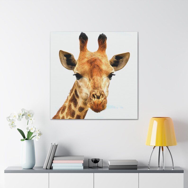 Giraffe Canvas Printgiraffes Canvas Wall Artafrican Wall - Etsy