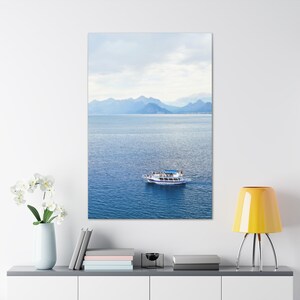 Boat on the Water Canvas Print,Boat on the Sea Canvas Print,Boat on the Ocean Canva Print,Ship on the Water Canvas Print