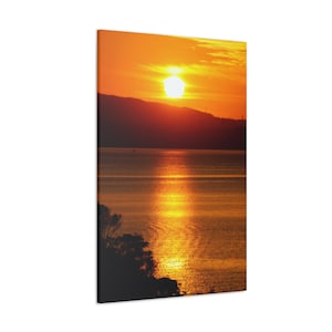 Sunrise or Sunset Canvas Print,Sunrise or Sunset over the Water Canvas Print,Sunrise Over The Water Print,Sunrise Over the Water Picture