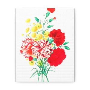 Multi Color Floral Bouquet Canvas Print,Yellow Red Floral Bouquet Canvas Print,Flower Bouquet Canvas Print,Flower Canvas Print,Floral Bouque