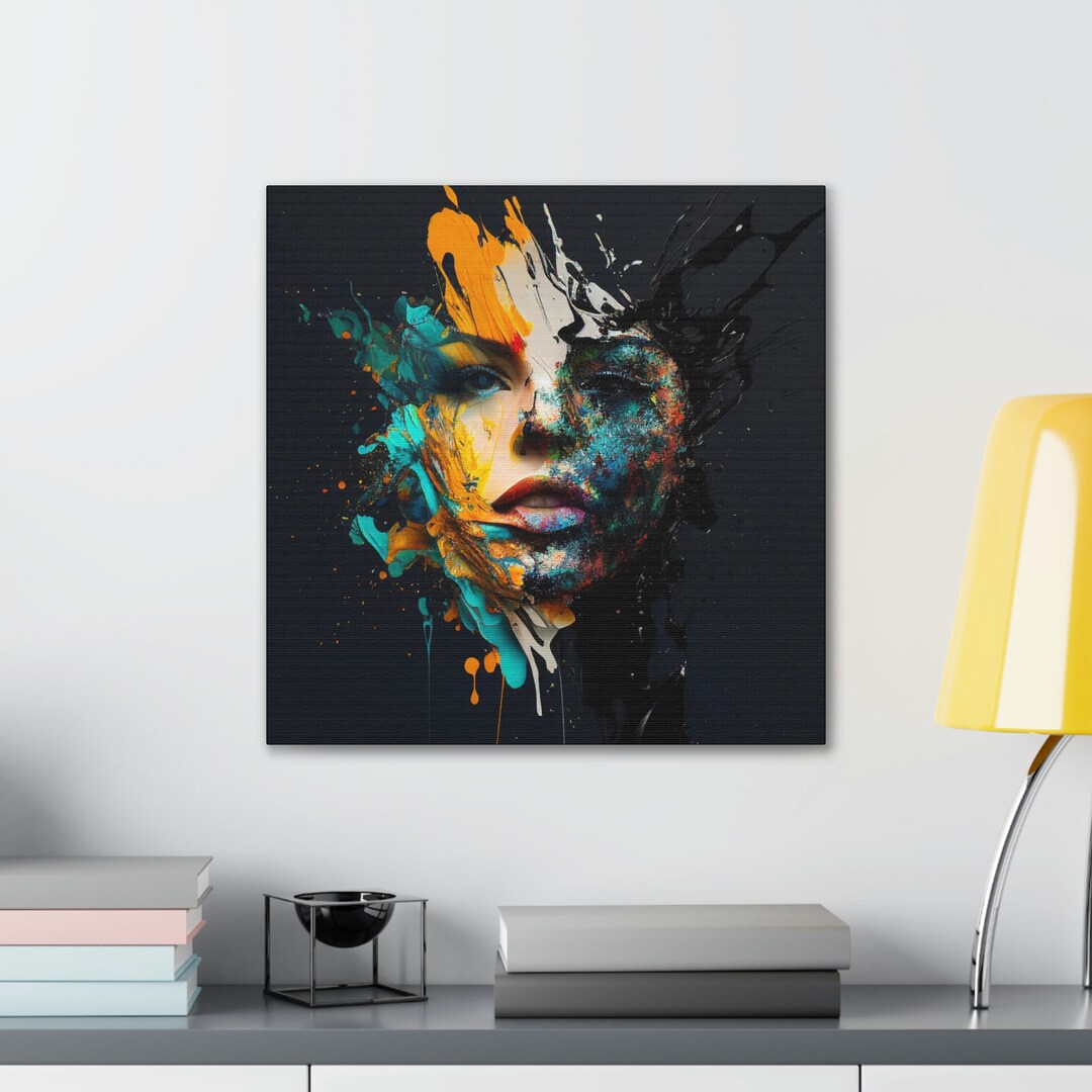 Beautiful Mess Paint Spill Canvas Print, Abstract Wall Art, Paint