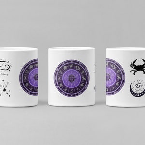 Cancer, Zodiac, Zodiac Signs, Zodiac Mug, Coffee Lovers, Ceramic Mug 11oz