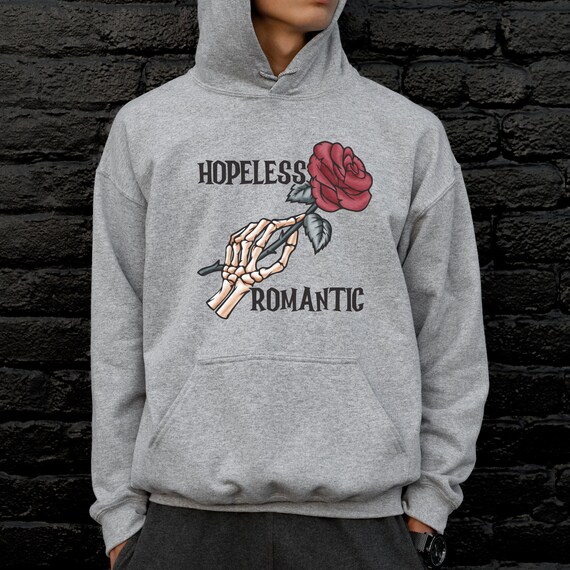 Hopeless Romantic Hoodie, Valentine's Day Hoody, Romance is Dead Hoodies, Unisex Heavy Blend™ Hooded Sweatshirt